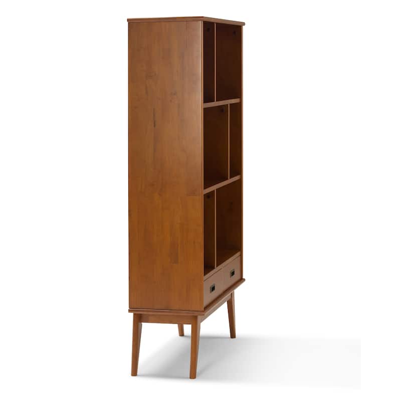WYNDENHALL Tierney SOLID HARDWOOD 64x35 inch Modern Wide Bookcase and Storage Unit - 35"w x 14"d x 64" h