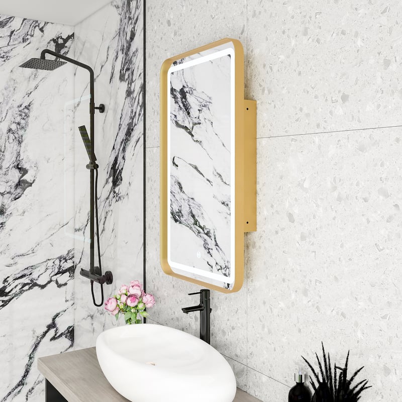 Roomfitters Rectangle Medicine Cabinet with Mirror, Wall Mounted Bathroom Storage
