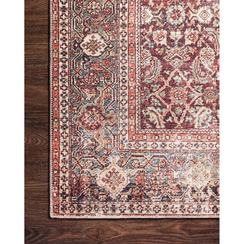 Alexander Home Isabelle Boho Vintage Distressed Printed Area Rug