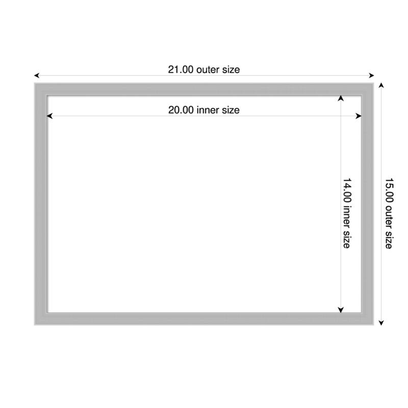 Amanti Art Hera Chrome Framed Dry Erase Magnetic Board - 21 x 15 in