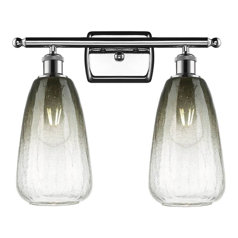 Innovations Lighting 516-2W-14-16 Brookhaven Almond Vanity Brookhaven - Polished Chrome / Slate