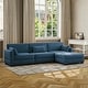 preview thumbnail 3 of 147, Corduroy Upholstered Modular Sectional Sofa for Living Room NAVY 4-PIECE
