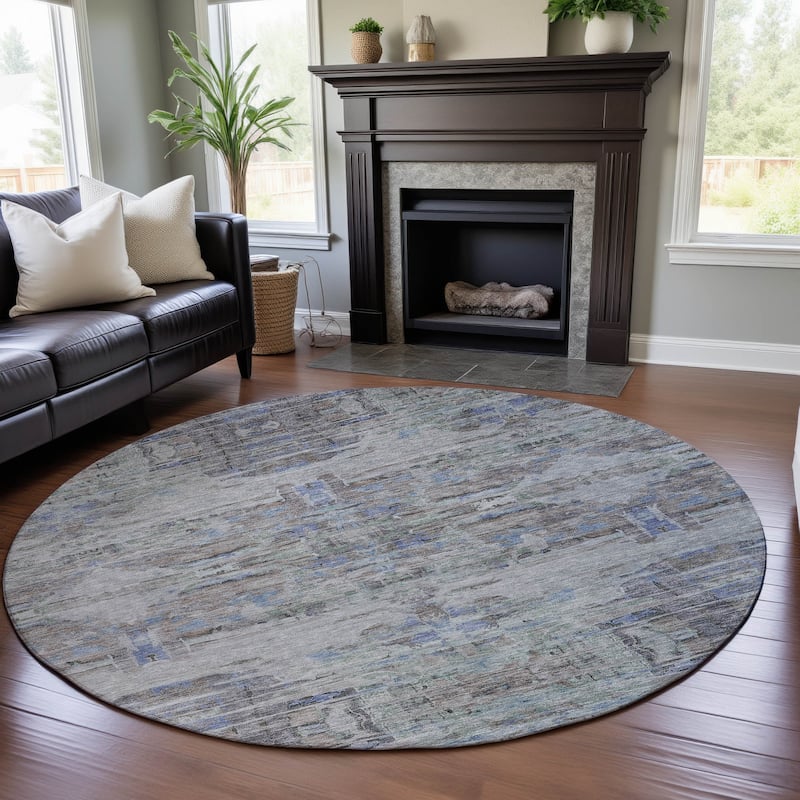 Premium Washable Super Soft Modern Glam Mayfield Rug - Taupe - 8' x 8'