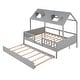 preview thumbnail 20 of 24, Full House Bed with Trundle - Safety-Enhanced Wood Design