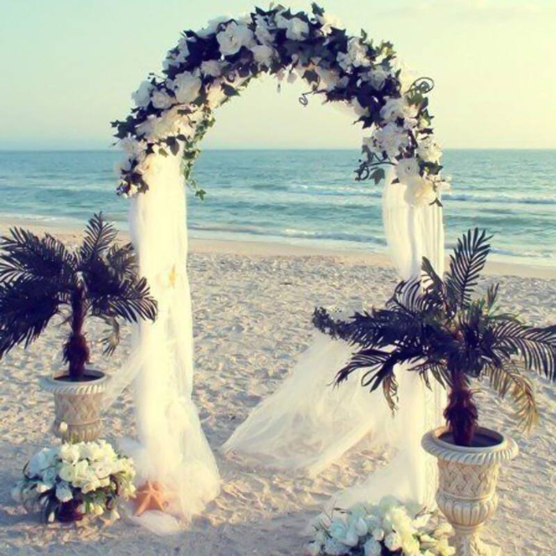 7.5 FT Steel Garden Arch Trellis Arbor Climbing Plant Wedding Frame
