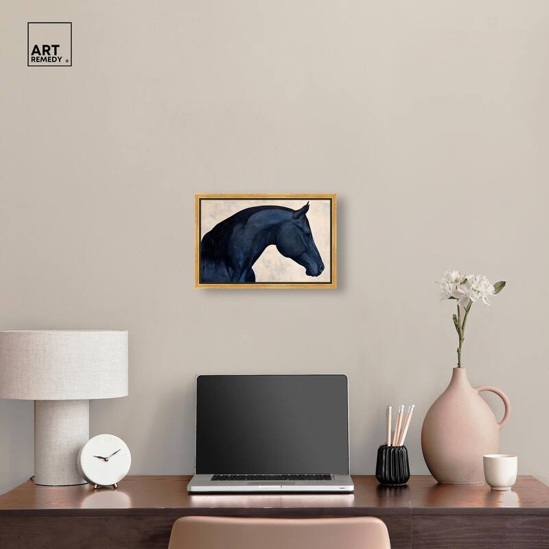 Blue Horse II Canvas by Art Remedy
