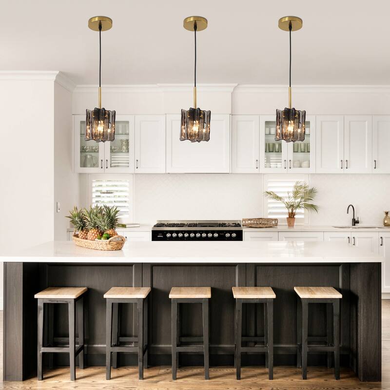 Modern 1-Light Pendant Lights Glass Island Light
