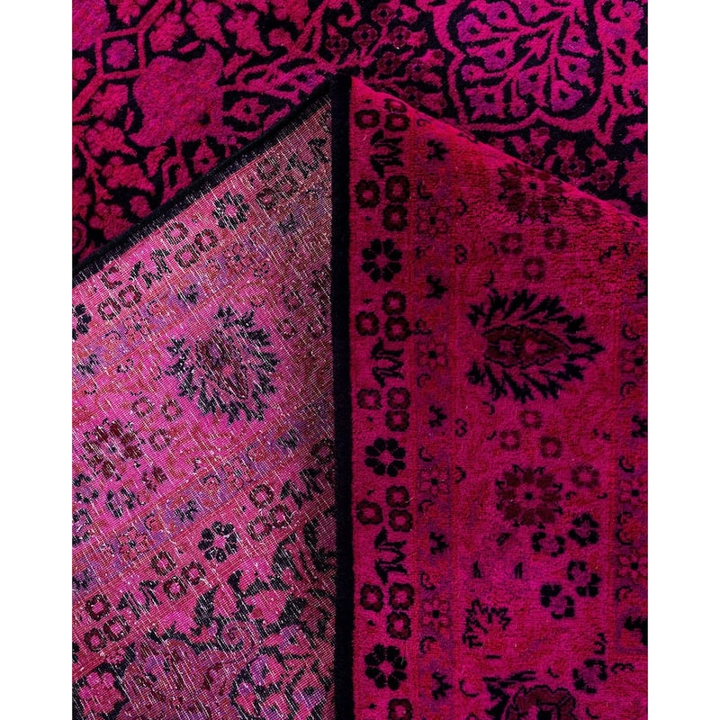Contemporary Overdyed Wool Hand Knotted Area Rug - 6' 1" x 9' 1"
