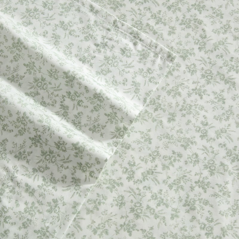 Laura Ashley Soft & Silky Sateen Printed Cotton Sheet Set