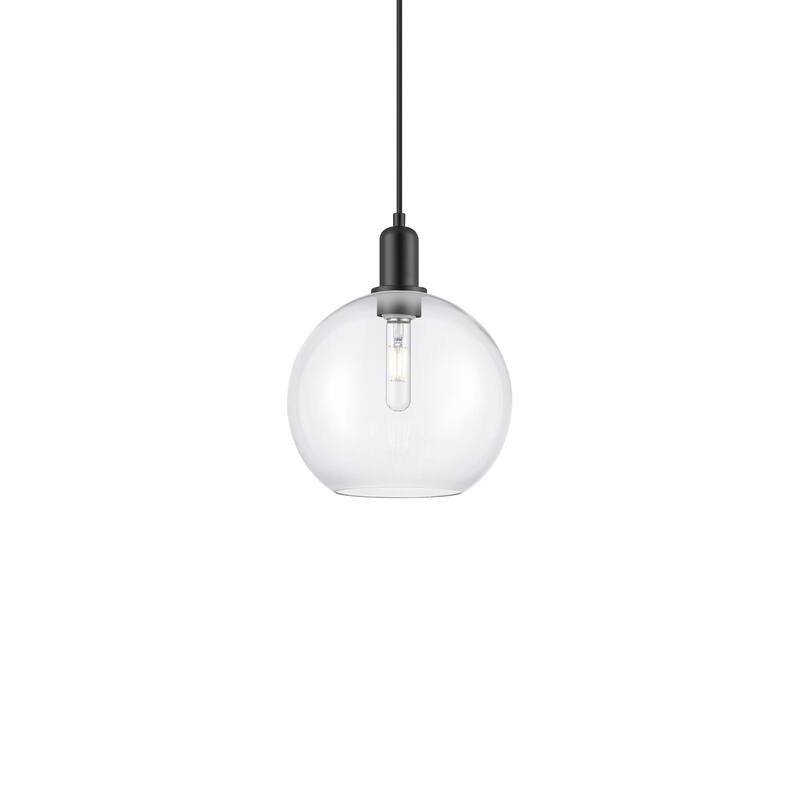 Innovations Lighting 716-1P-13-10 Athens Pendant Athens 10" Wide Mini - Matte Black / Clear