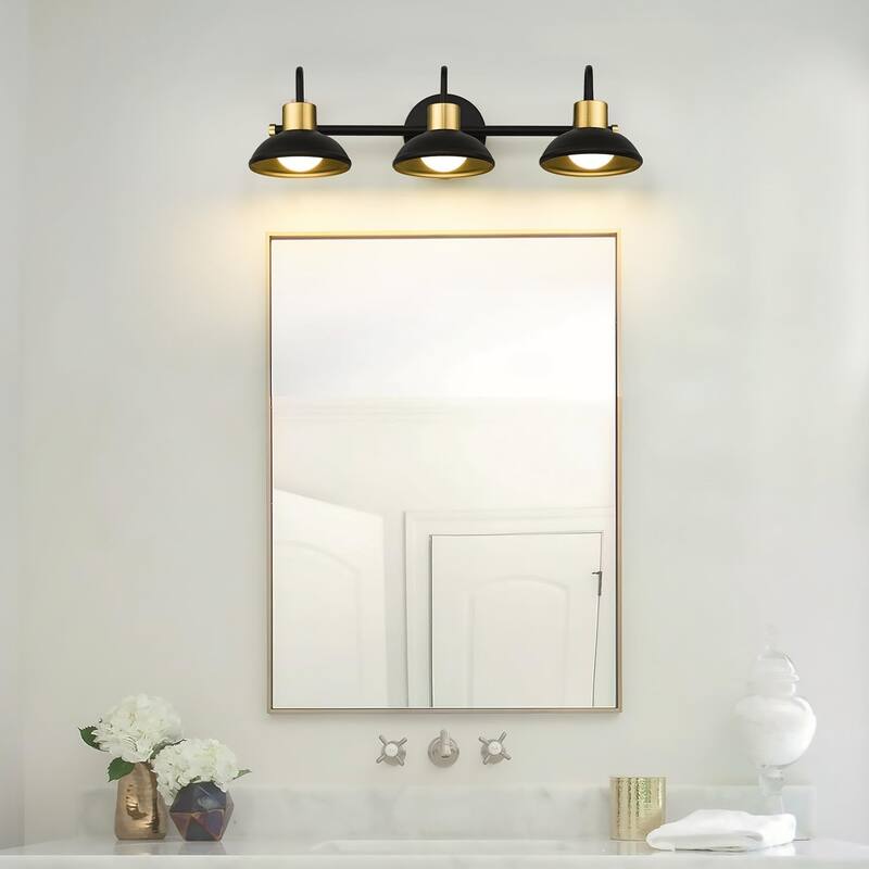 3/4/5 Light 15W LED Gooseneck Black Bathroom Vanity Light