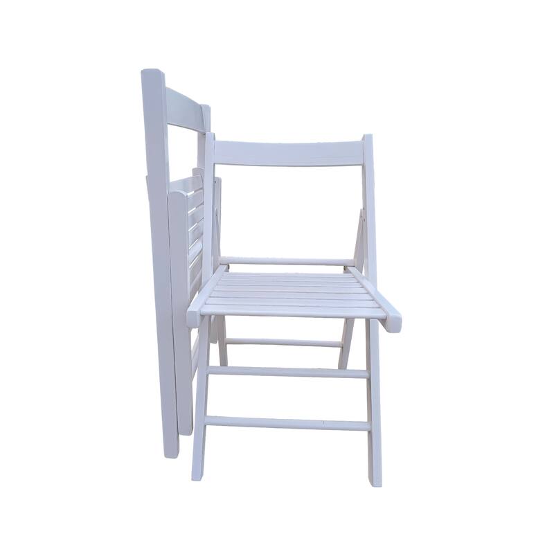 Folding Chair，Set of 2 - White