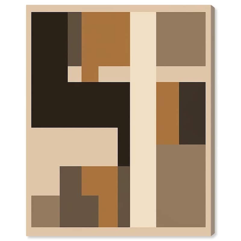 Wynwood Studio Canvas Abstract The Cross Abstract Brown and Modern & Contemporary Wall Art Canvas Print