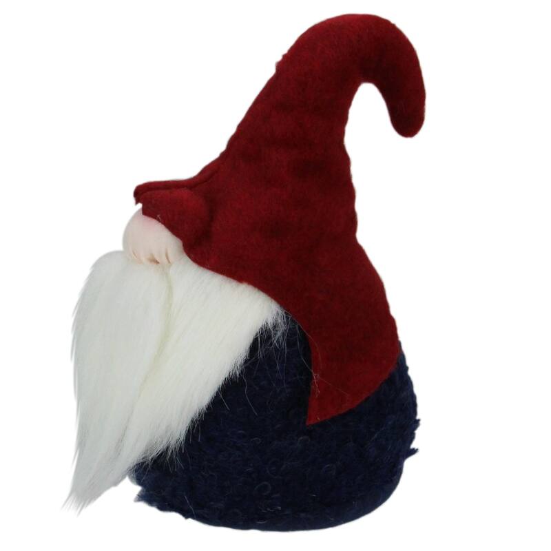 Portly Gnome with Hat Christmas Figurine - 10"