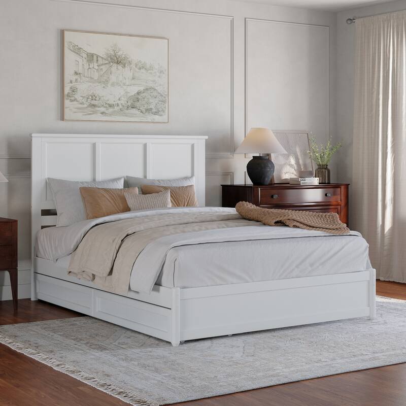 Felicity Platform Bed with Panel Footboard and Storage Drawers
