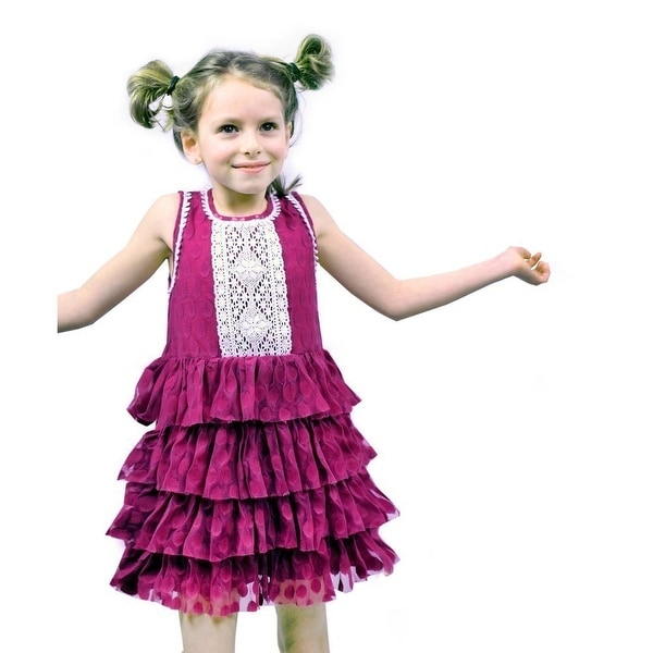 Purple Polka Dot Flower Girl Dress
