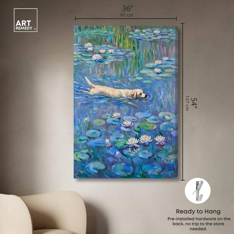 Lily Lagoon II Canvas by Modern Classic Art Remedy, Gallery Wrapped