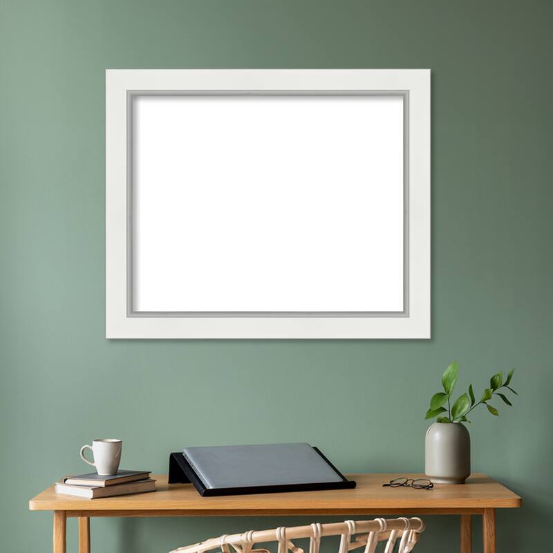 Amanti Art Eva Black Silver Framed Dry Erase Magnetic Board