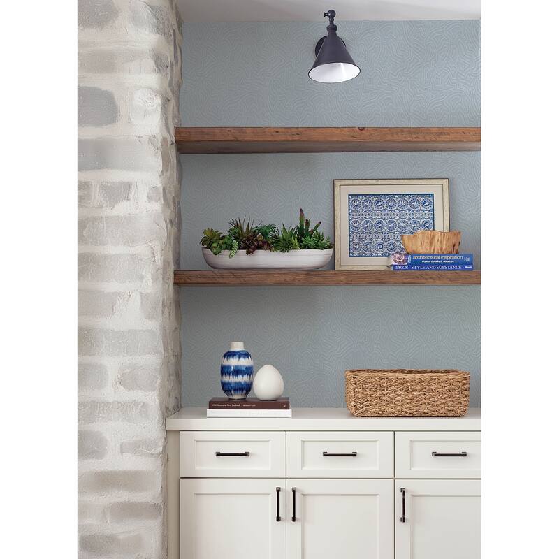 A-Street Prints Hollenback Light Blue Dotted Abstract Wallpaper