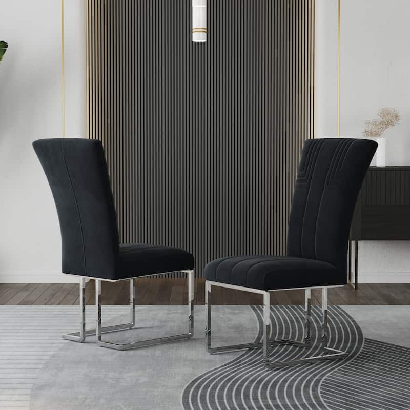 Luxury Dining Table Set with PU Leather Dining Chairs