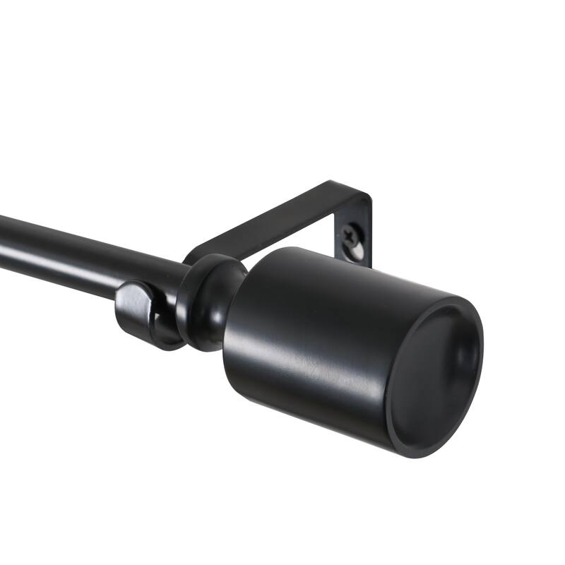 UTOPIA ALLEY 3/4 Inch Curtain Rod - Curtain Rods For Windows 86 to 120 Inch, Adjustable Drapery Rods, Black