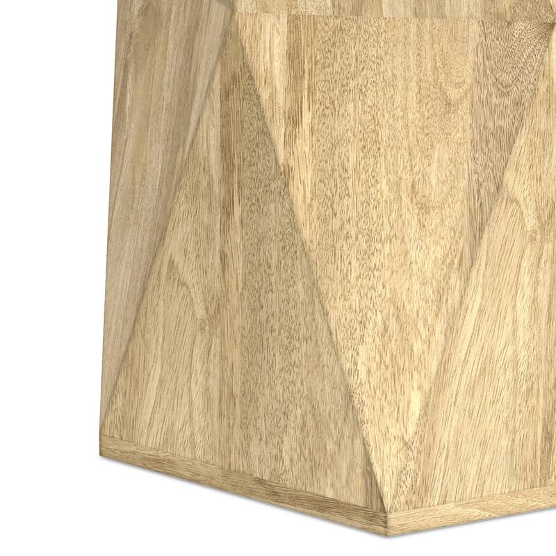 WyndenHall Jerome 16 inch Wide Solid Mango Contemporary End Table & Fully Assembled - 16"W x 16"D x 22"H