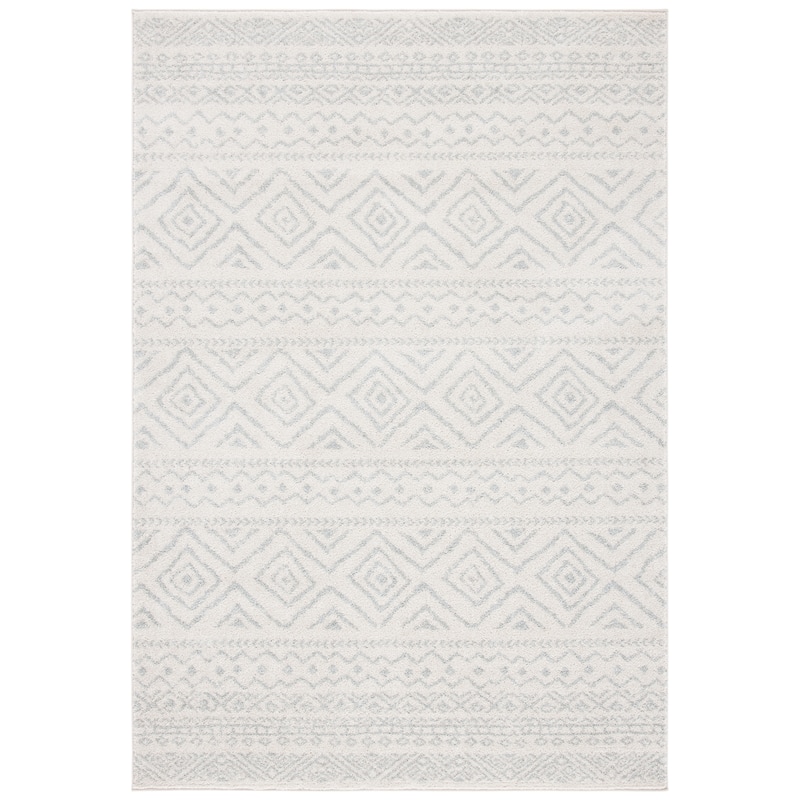 SAFAVIEH Tulum Vassilia Moroccan Boho Distressed Rug - 2' x 5' - Ivory/Light Grey