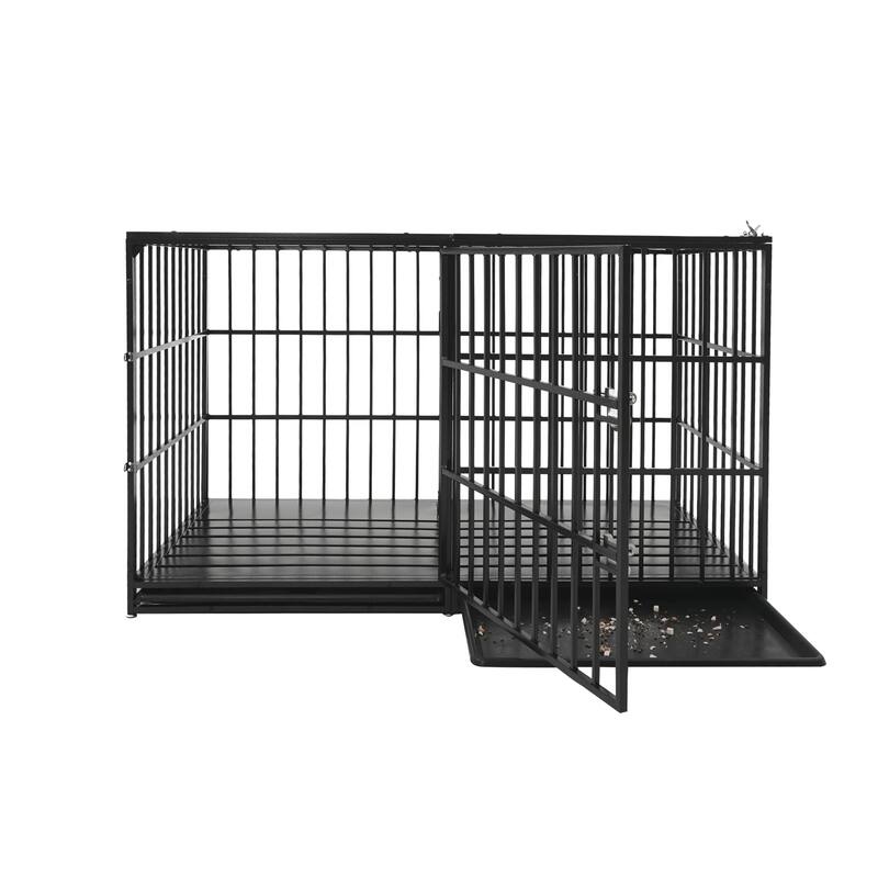 61" Extra Large Heavy Duty Dog Crate Dog Cage Strong Metal Dog Kennels and Pens Crates for Large Dogs