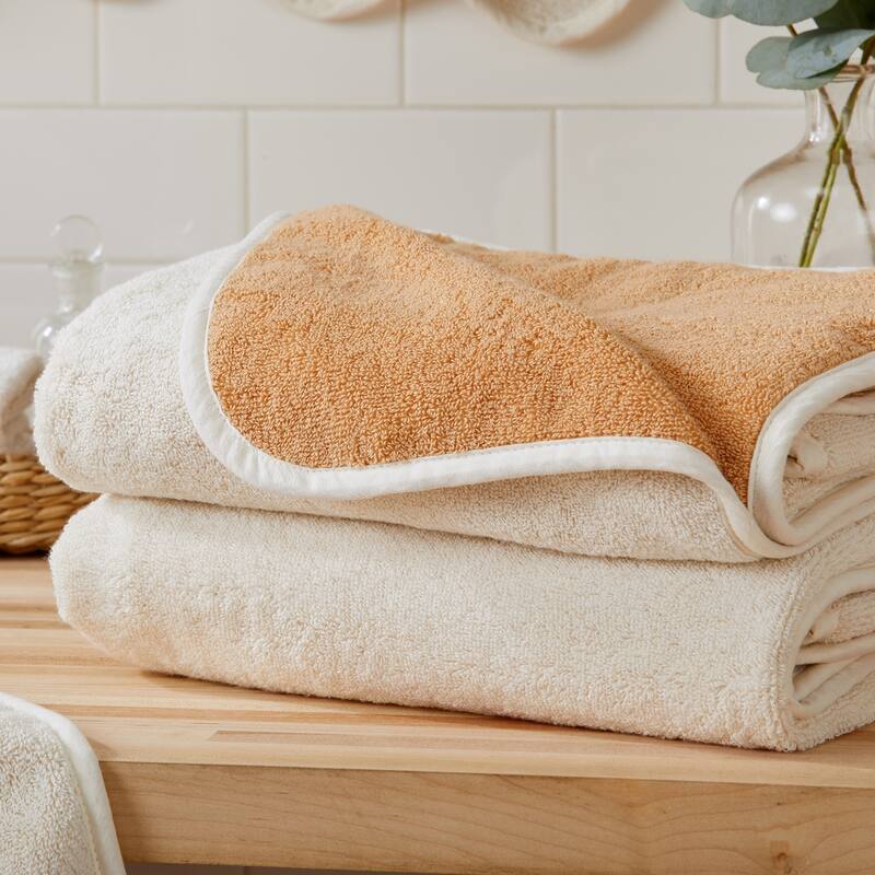 Luxurious Cotton Two-Toned Reversible Towel Set