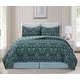 preview thumbnail 4 of 3, Bailey Blue Cotton Reversible Machine Washable Quilt Set