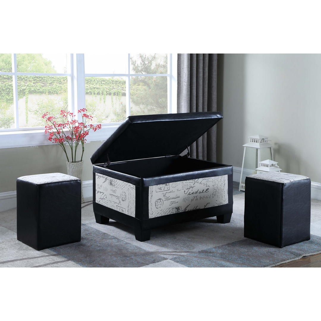 Tall deals leather ottoman