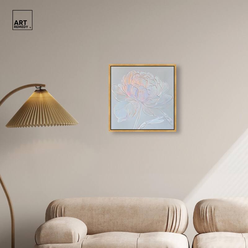 Embossed Flower I Canvas by Art Remedy