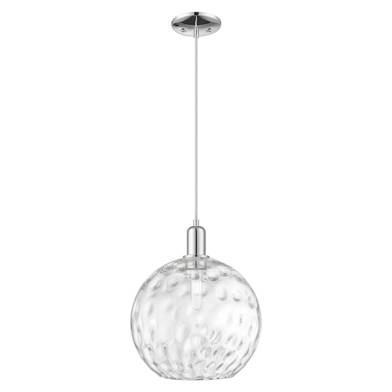 Innovations Lighting Endless Possibilities Arcadia - Athens Water Glass - 1 Light 12" Cord Hung Mini Pendant - Polished Chrome