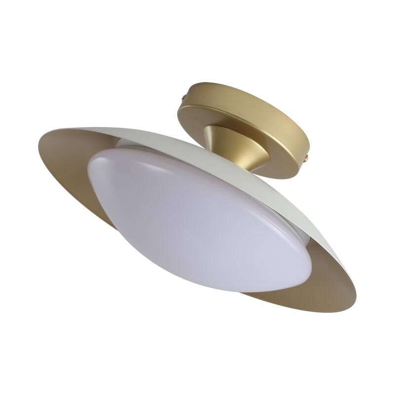 11.8-in W LED Compatible Mid-Century Modern Semi Flush Mount Ceiling Light