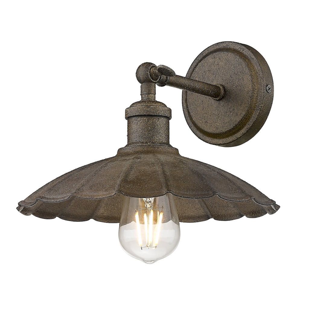 Wry Lighting Clemence 1-light Wall Sconce in Dark Rust - Dark Rust