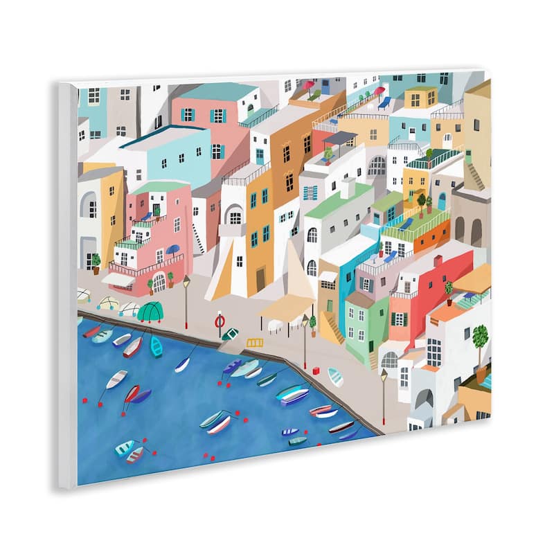 Stupell Coastal Town Harbor Wall Plaque Art Design By Carla Daly