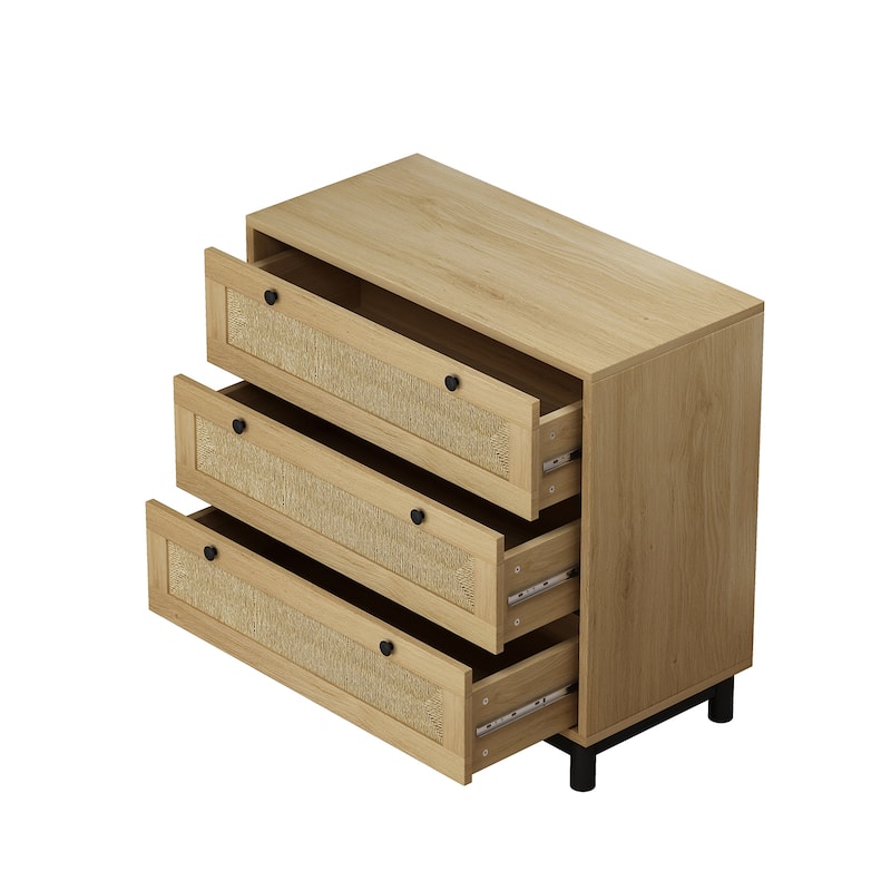 3-Drawer Dresser Modern Chest of Drawers for Bedroom Storage Cabinet