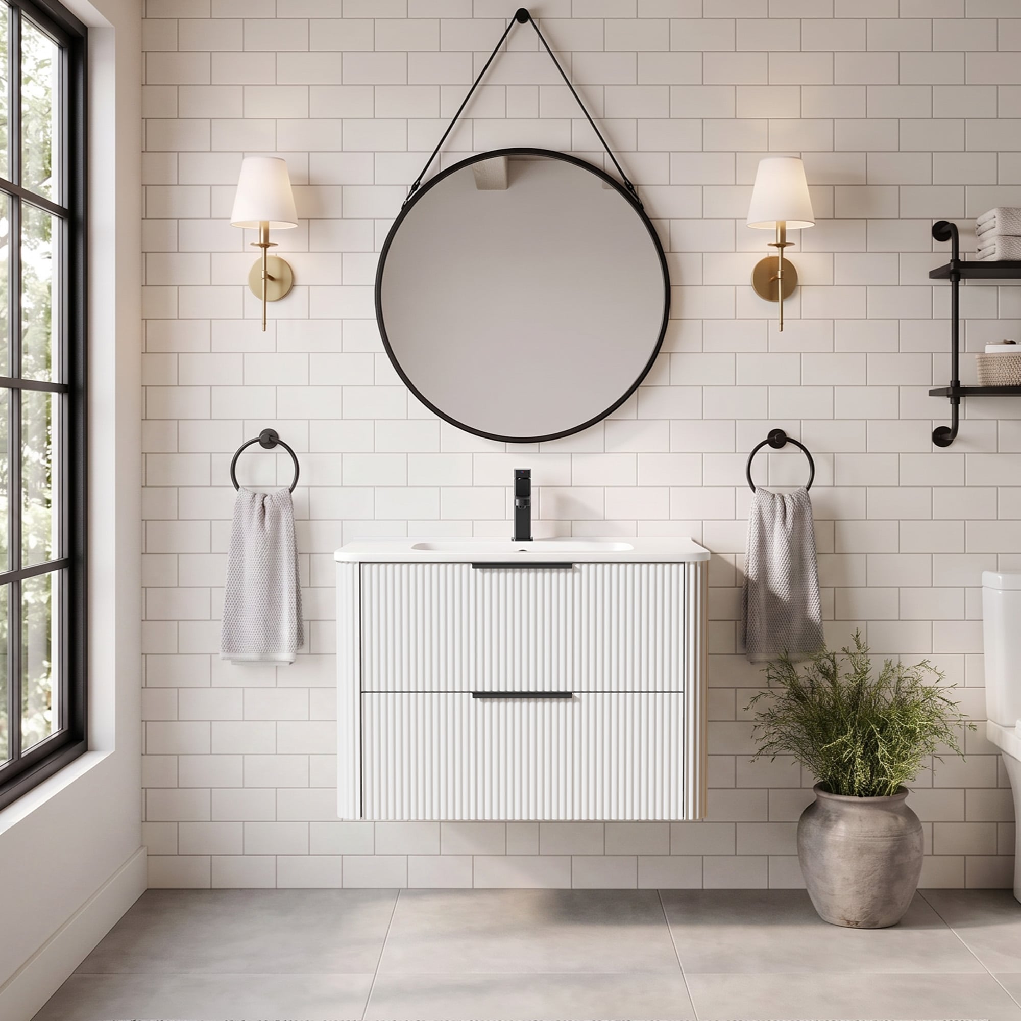 24"/30"/36" Floating Bathroom Vanity with Sink