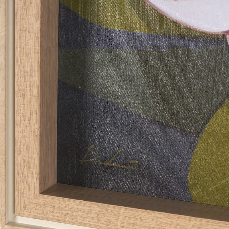 Flower Portrait III (FRANGIPANI) by Mercana Studio a Hand Embellished Textured Framed Art Print