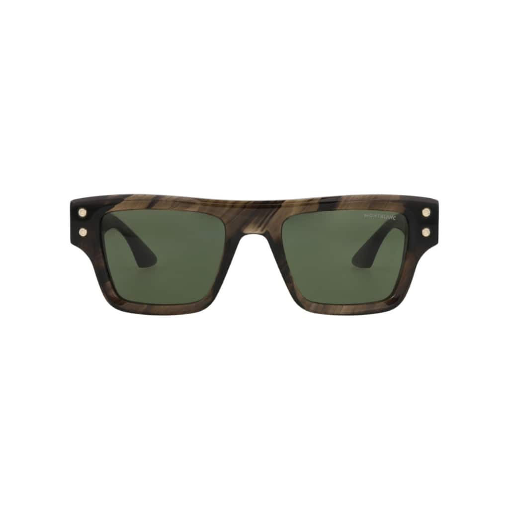 Montblanc Square-Frame Recycled Acetate Sunglasses