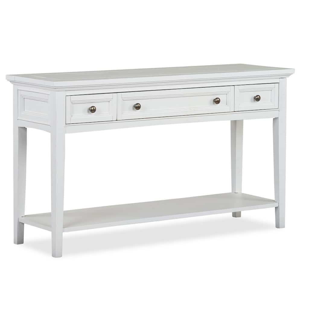 Magnussen Home Heron Cove Chalk White Rectangular Sofa Table - 50''W x 16''D x 29''H
