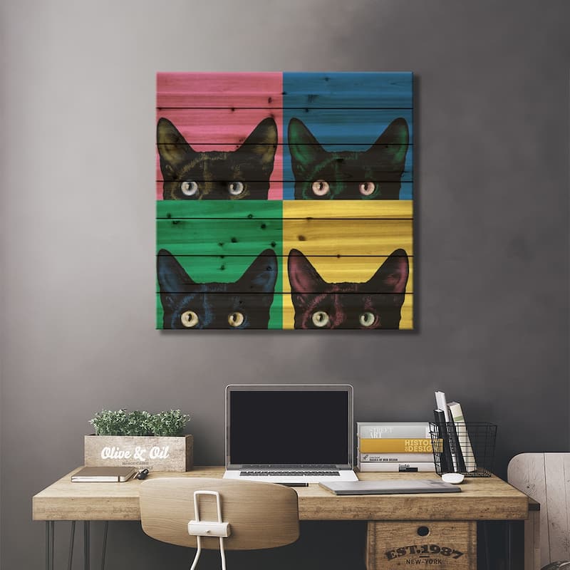 Curiosity Pop Print On Wood by Jon Bertelli - Multi-Color