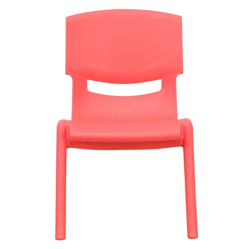 2 Pack Plastic Stackable Preschool Chair with 10.5" Seat Height - 14"D x 12.5"W x 20"H
