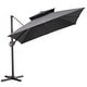 preview thumbnail 44 of 45, Crestlive Products 10FT Aluminum Square Double Top Patio Cantilever-Offset Umbrella