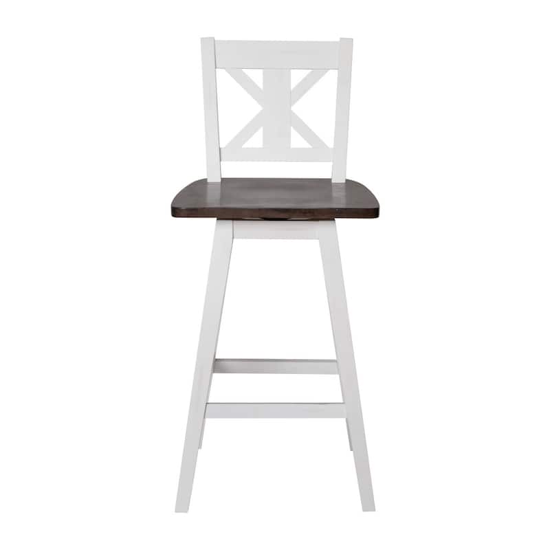 Commercial 360 Degree Swivel Wood Counter Height Stool