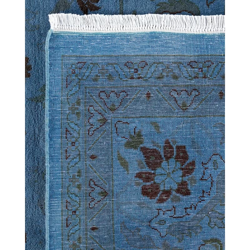 Fine Vibrance, One-of-a-Kind Hand-Knotted Area Rug - Gray, 9' 2" x 12' 5" - 9' 2" x 12' 5"
