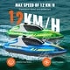 preview thumbnail 6 of 26, RC Boat, 2.4GHz 12 km/h, Remote Control Boat for Pools & Lakes, Racing Boat with LED Light for Adults Boys & Girls