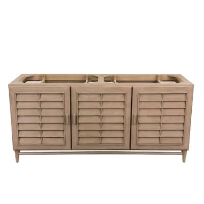 James Martin Vanities Portland 72" Double Vanity, Whitewashed Walnut