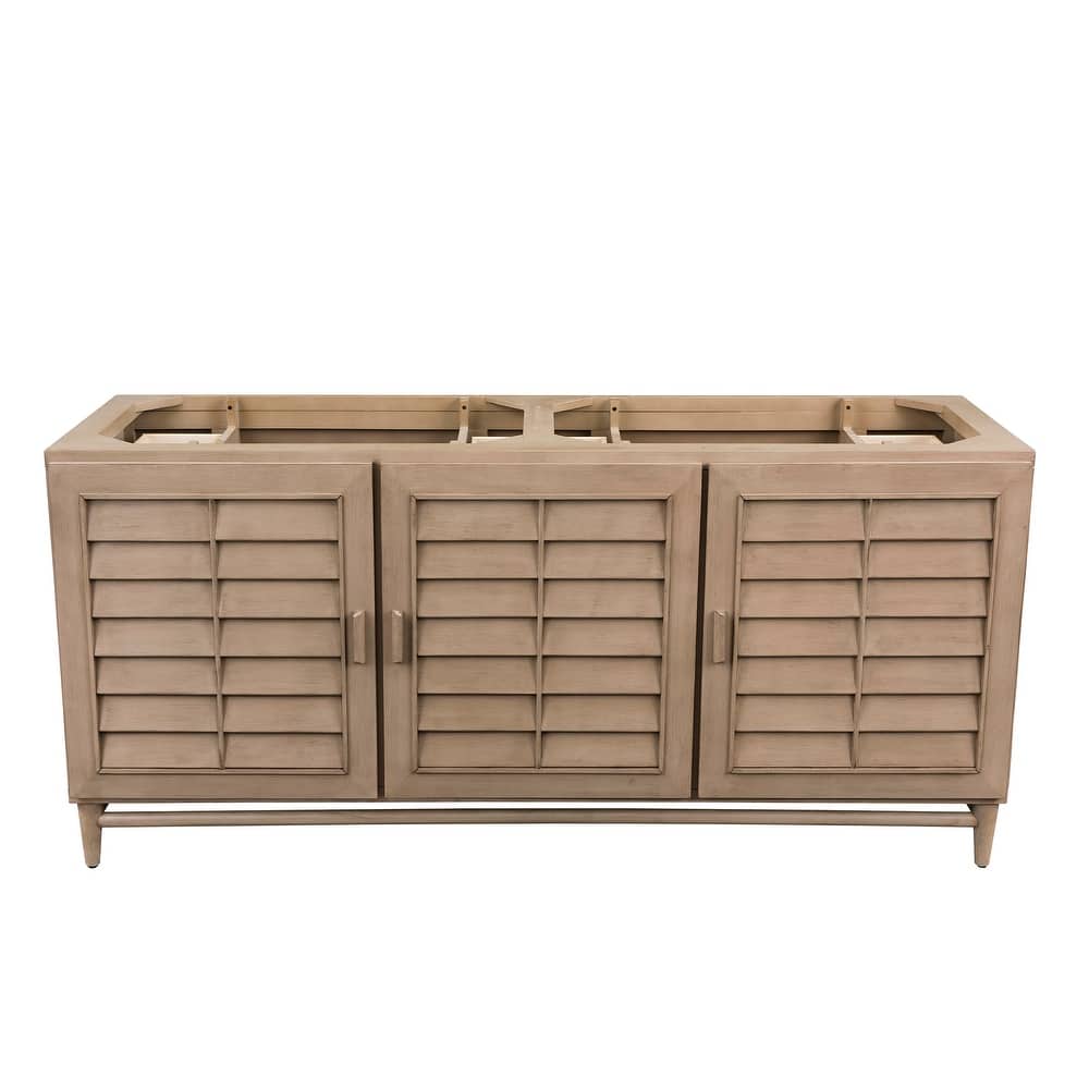 James Martin Vanities Portland 72" Double Vanity, Whitewashed Walnut