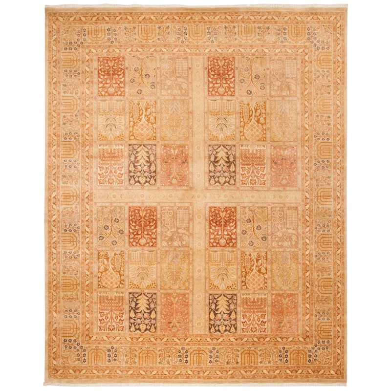 SAFAVIEH Couture Hand-knotted Heirloom Eeva Traditional Oriental Wool Rug - 6' x 9' - Sand